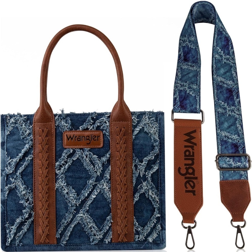 Wrangler Jean Tote Bag Western Purses for Women Shoulder Boho Aztec Handbags